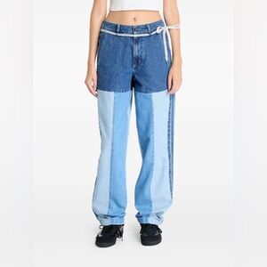 🔥PRICE DROP 🔥Adidas X KSENIASCHNAIDER Patchwork / Colorblock Jeans Sz 34 Unisex